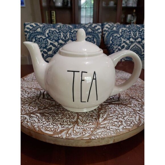 Rae Dunn Large Ceramic White TEA Pot New - Picture 1 of 7